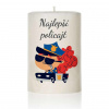 Dekoračná palmová sviečka - Najlepší policajt - Valec - 20cm / 7,5 cm - 800g Dekoračná palmová sviečka - Najlepší policajt - Valec - 20cm / 7,5 cm - 800g