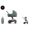Cybex Platinum CYBEX e-Priam Set + Platinum Footmuff leaf green 2025 rose gold Cybex Platinum CYBEX e-Priam Set + Platinum Footmuff leaf green 2025 rose gold