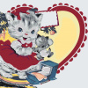 Vymalujsisam.sk Maľovanie podľa čísiel - Mačička so srdcom Veľkosť: 50x50cm, Rám: Bez rámu, iba zrolované plátno Vymalujsisam.sk Maľovanie podľa čísiel - Mačička so srdcom Veľkosť: 50x50cm, Rám: Bez rámu, iba zrolované plátno