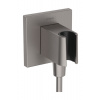 Hansgrohe Podomítkový vývod FixFit E se zpětným ventilem kartáčovaný černý chrom 26889340 Hansgrohe Podomítkový vývod FixFit E se zpětným ventilem kartáčovaný černý chrom 26889340
