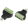 TRU COMPONENTS MN-USB4M USB konektor so skrutkovým pripojením zástrčka, rovná Konektor micro USB typu B Množstvo: 1 ks; 1572338 TRU COMPONENTS MN-USB4M USB konektor so skrutkovým pripojením zástrčka, rovná Konektor micro USB typu B Množstvo: 1 ks; 1572338