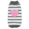 Record Teplý, sivý a ružový sveter pre psa so srdiečkom XXS ružový Record Teplý, sivý a ružový sveter pre psa so srdiečkom XXS ružový