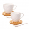 Orion Hrnček porcelánový podšálka lyžička Whiteline 2 x 250 ml Orion Hrnček porcelánový podšálka lyžička Whiteline 2 x 250 ml