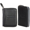 Peňaženka - Divoké veci iba portfólio prírodné kožené čierne pánske výrobky (Pánska kožená peňaženka so zipsom zipsom)