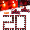 20x LED obrysové svetlá 3 LED 3/4 palcové 12V/24V pre prívesný vozík, červená 20x LED obrysové svetlá 3 LED 3/4 palcové 12V/24V pre prívesný vozík, červená