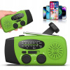 Zelené rádio na solárny pohon AM/FM s LED svietidlom a SOS alarmom Zelené rádio na solárny pohon AM/FM s LED svietidlom a SOS alarmom