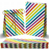 Papierová taška Allbag ozdobná farebná s prúžkami 16x8x27 cm, 25 ks Papierová taška Allbag ozdobná farebná s prúžkami 16x8x27 cm, 25 ks