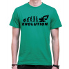 Fajntričko Tričko - Evolúcia bager, Farba zelená, Strih/ Variant Pánsky/UNISEX Fajntričko Tričko - Evolúcia bager, Farba zelená, Strih/ Variant Pánsky/UNISEX