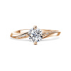 Freya Side Stones | Zásnubný prsteň so stredovým kameňom 0.700ct, ružové zlato, s diamantmi 58
