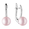 Gaura Pearls Stříbrné náušnice s levandulovou perlou Amber, stříbro 925/1000 SK21228EL/L Levandulová Gaura Pearls Stříbrné náušnice s levandulovou perlou Amber, stříbro 925/1000 SK21228EL/L Levandulová