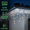 Vianočná led svetelná záclona na spájanie vonkajšia - programy - časovač + diaľkový ovládač - 500led - 20m studená + teplá biela Vianočná led svetelná záclona na spájanie vonkajšia - programy - časovač + diaľkový ovládač - 500led - 20m studená + teplá biela