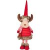 Postavička MagicHome Vianoce, Sobia laň so šálom, látková, červená, 18x16x55 cm Postavička MagicHome Vianoce, Sobia laň so šálom, látková, červená, 18x16x55 cm