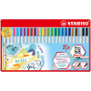 STABILO Pen 68 brush - prémiová fixka s variabilným hrotom - Meatal Box - 25 ks v rôznych farbách STABILO Pen 68 brush - prémiová fixka s variabilným hrotom - Meatal Box - 25 ks v rôznych farbách