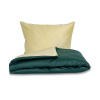 Kvalitex Saténové francúzské obliečky LUXURY COLLECTION 1 + 2, 240x200, 70x90cm tmavo zelené / smotanové Kvalitex Saténové francúzské obliečky LUXURY COLLECTION 1 + 2, 240x200, 70x90cm tmavo zelené / smotanové