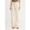 Liu Jo Nohavice wide leg dámske ľanové UA6084.T346A béžová 25 Liu Jo Nohavice wide leg dámske ľanové UA6084.T346A béžová 25