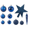 Sada vianočných ozdôb – 33 kusov, tmavomodrá, trblietavá sada ozdôb 26169 Sada vianočných ozdôb – 33 kusov, tmavomodrá, trblietavá sada ozdôb 26169