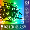 Vianočná led svetelná reťaz cluster vonkajšia s časovačom + programator + diaľkový ovládač - 768led - 7,5m multicolour Vianočná led svetelná reťaz cluster vonkajšia s časovačom + programator + diaľkový ovládač - 768led - 7,5m multicolour