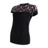SENSOR MERINO IMPRESS dámské triko kr.rukáv černá/floral S SENSOR MERINO IMPRESS dámské triko kr.rukáv černá/floral S
