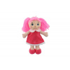 Teddies Bábika Mazlinka handrová s ružovými vláskami látka 31cm Teddies Bábika Mazlinka handrová s ružovými vláskami látka 31cm
