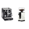 La Pavoni Cellini Classic, black + Eureka Mignon Silenzio 55, BL white La Pavoni Cellini Classic, black + Eureka Mignon Silenzio 55, BL white