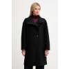 Kabát s prímesou vlny Tommy Hilfiger WW0WW47372 čierna 34 Kabát s prímesou vlny Tommy Hilfiger WW0WW47372 čierna 34