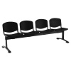Alba CR Plastová lavica ISO, 4-sedadlo - čierne nohy, čierna Alba CR Plastová lavica ISO, 4-sedadlo - čierne nohy, čierna