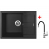 Sinks AMANDA 650 Metalblack + Flexia Sinks AMANDA 650 Metalblack + Flexia