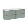 ArtCom Kúpeľňová skrinka s umývadlom ASTER Green U120cm | 120 cm ArtCom Kúpeľňová skrinka s umývadlom ASTER Green U120cm | 120 cm
