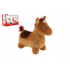Hopsadlo kůň plyš hnědý výška sedla 23cm na baterie se zvukem v krabici 35x22x13cm 12m+ Hopsadlo kůň plyš hnědý výška sedla 23cm na baterie se zvukem v krabici 35x22x13cm 12m+