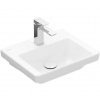Villeroy & Boch Subway 3.0 - Umývadielko, 45x37 cm, bez prepadu, otvor na batériu, CeramicPlus, alpská biela 437046R1 Villeroy & Boch Subway 3.0 - Umývadielko, 45x37 cm, bez prepadu, otvor na batériu, CeramicPlus, alpská biela 437046R1