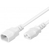 PremiumCord Prodlužovací kabel síť 230V, C13-C14, bílý 2m kps2w PremiumCord Prodlužovací kabel síť 230V, C13-C14, bílý 2m kps2w