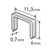 EXTOL PREMIUM 8852501 spony, balení 1000ks, 6mm, 11,3x0,52x0,70mm EXTOL PREMIUM 8852501 spony, balení 1000ks, 6mm, 11,3x0,52x0,70mm