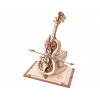 RoboTime 3D drevené mechanické puzzle Magic Cello (elektrický pohon) - poškodený obal