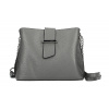 Kožená kabelka na rameno MI211 tmavošedá Made in Italy Kožená kabelka na rameno MI211 tmavošedá Made in Italy