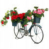 Stojan na kvety - 3 kvetináče záhradný bicykel námornícka modrá (Stojan na kvety - 3 kvetináče záhradný bicykel námornícka modrá)