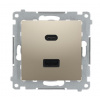 Kontakt Simon 1xUSB-A + 1xUSB-C 30W 3A zásuvková nabíjačka Simon54 PREMIUM/NATURE SS zlatá DEC2CAQ.01/44 Kontakt Simon 1xUSB-A + 1xUSB-C 30W 3A zásuvková nabíjačka Simon54 PREMIUM/NATURE SS zlatá DEC2CAQ.01/44