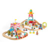 Vláčkodráha Bigjigs Rail dřevěná zábavná pouť 54 dílů Vláčkodráha Bigjigs Rail dřevěná zábavná pouť 54 dílů
