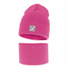 Agbo Dievčenský jarný a jesenný set čiapka a nákrčník Happy Mood Farba: Fuksia, Veľkosť: 48-50 Agbo Dievčenský jarný a jesenný set čiapka a nákrčník Happy Mood Farba: Fuksia, Veľkosť: 48-50
