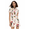 Desigual kvetinové košeľové šaty biela | zelená S DESIGUAL 8445110781715 Desigual kvetinové košeľové šaty biela | zelená S DESIGUAL 8445110781715