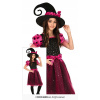KOSTÝM MALÁ ČARODEJNICA RUŽOVO ČIERNA 128 KOSTÝM MALÁ ČARODEJNICA RUŽOVO ČIERNA 128