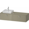DURAVIT White Tulip závesná skrinka pod umývadlo na dosku (umývadlo vľavo), 2 zásuvky, 1600 x 550 x 408 mm, kameňovo šedá vysoký lesk, WT4890LH2H20000 DURAVIT White Tulip závesná skrinka pod umývadlo na dosku (umývadlo vľavo), 2 zásuvky, 1600 x 550 x 408 mm, kameňovo šedá vysoký lesk, WT4890LH2H20000