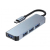 DeTech USB-C Hub so 4 portami - 3хUSB2.0, 1xUSB3.0 - šedá 14540330 DeTech USB-C Hub so 4 portami - 3хUSB2.0, 1xUSB3.0 - šedá 14540330