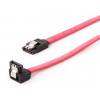 Serial ATA III 50cm data cable with 90 degree bent connector, bulk packing, metal clips Serial ATA III 50cm data cable with 90 degree bent connector, bulk packing, metal clips