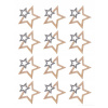 Vianočná Guľa ažúrová Hviezda 4 cm 12 ks Vianočná Guľa ažúrová Hviezda 4 cm 12 ks