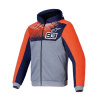 Bunda ALPINESTARS Chrome V2 Sport Hoodie kolekcia MM93 (svetlo sivá/modrá/červená fluo) 2XL Bunda ALPINESTARS Chrome V2 Sport Hoodie kolekcia MM93 (svetlo sivá/modrá/červená fluo) 2XL
