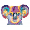 ZUTY Maľovanie podľa čísel - FAREBNÁ KOALA NA BIELOM POZADÍ Rámovanie: vypnuté plátno na rám, Rozmer: 40x50 cm ZUTY Maľovanie podľa čísel - FAREBNÁ KOALA NA BIELOM POZADÍ Rámovanie: vypnuté plátno na rám, Rozmer: 40x50 cm