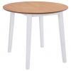 zahrada-XL Jedálenský stôl so sklápacou doskou, okrúhly, MDF, biely 245370 zahrada-XL Jedálenský stôl so sklápacou doskou, okrúhly, MDF, biely 245370