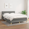 Box spring postel s matrací tmavě šedý 140 x 190 cm textil Šedá 3140850 Box spring postel s matrací tmavě šedý 140 x 190 cm textil Šedá 3140850
