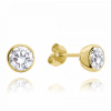 MINET JMAN0301GE00 - Pozlátené strieborné náušnice pecky s bielymi zirkónmi MINET JMAN0301GE00 - Pozlátené strieborné náušnice pecky s bielymi zirkónmi