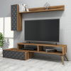 TV skrinka / Obývacia stena Planet - Walnut, Chalcedony TV skrinka / Obývacia stena Planet - Walnut, Chalcedony